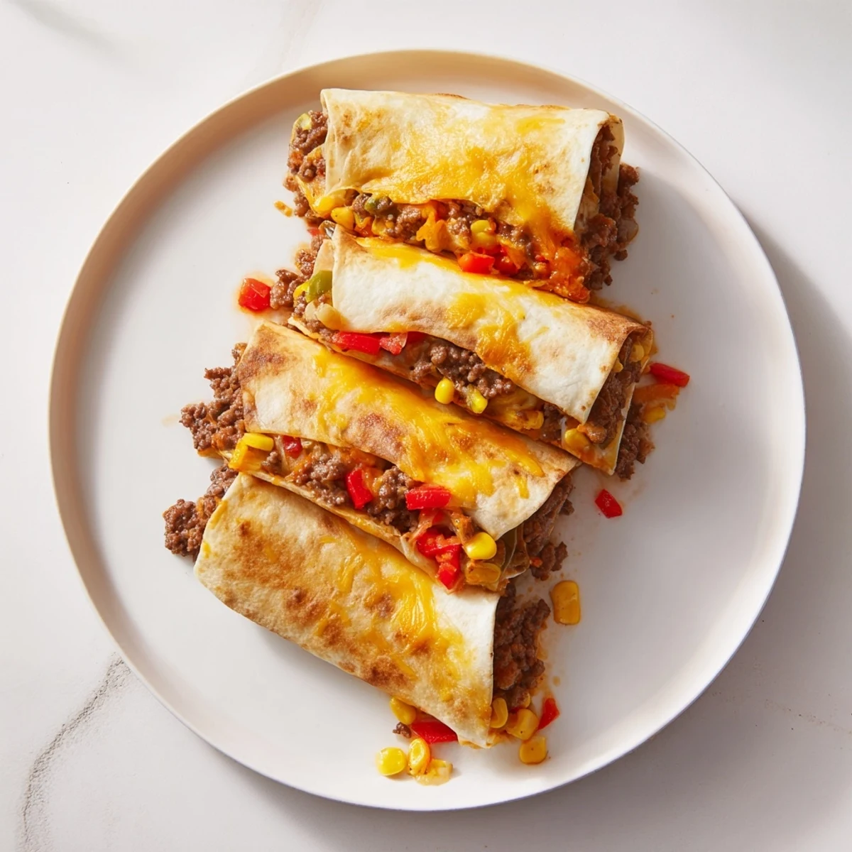 Golden, bubbly sheet pan quesadillas filled with melty cheese and savory, seasoned meat.