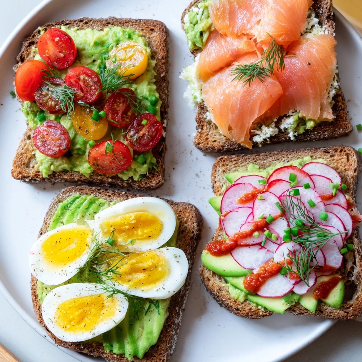 Avocado Toast Four Ways