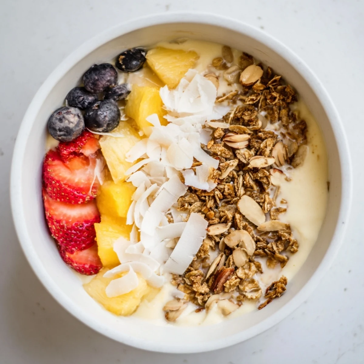 A delightful view: chilled, prepped Breakfast Smoothie Packs bursting with fresh fruits and yogurt.