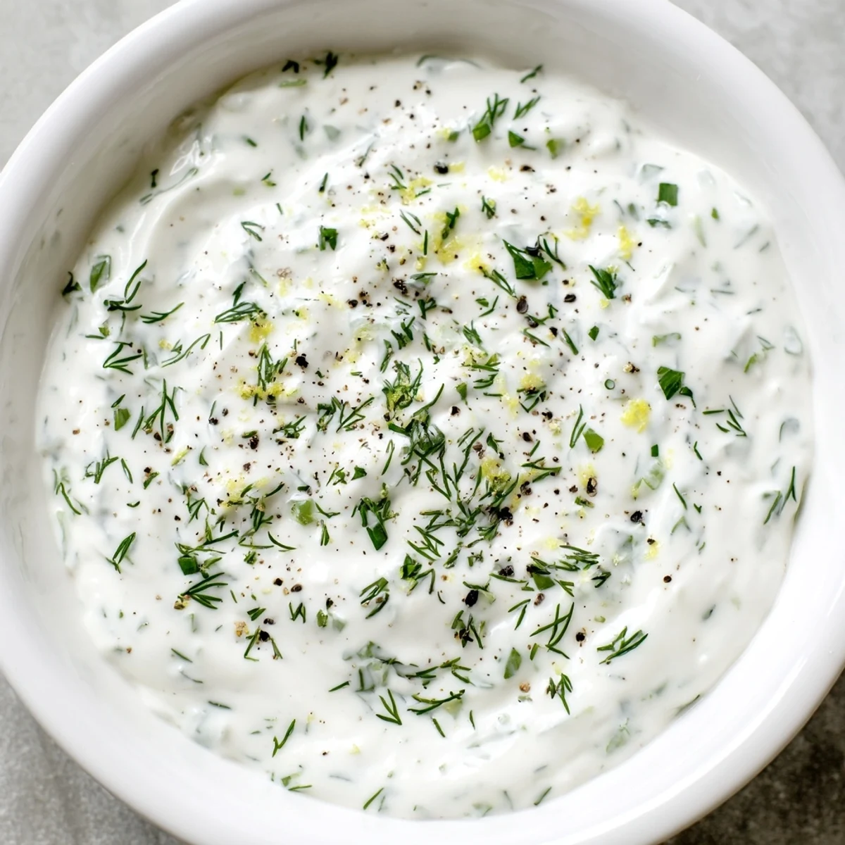 A bowl of Greek yogurt ranch dip, perfectly paired with colorful, crunchy vegetables.