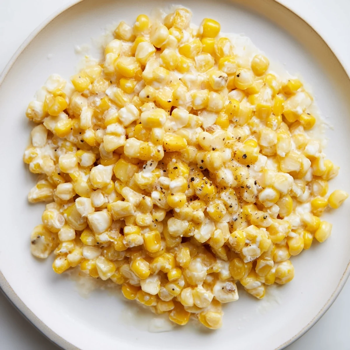 Golden, caramelized Honey Butter Skillet Corn with a creamy, melted cream cheese texture.