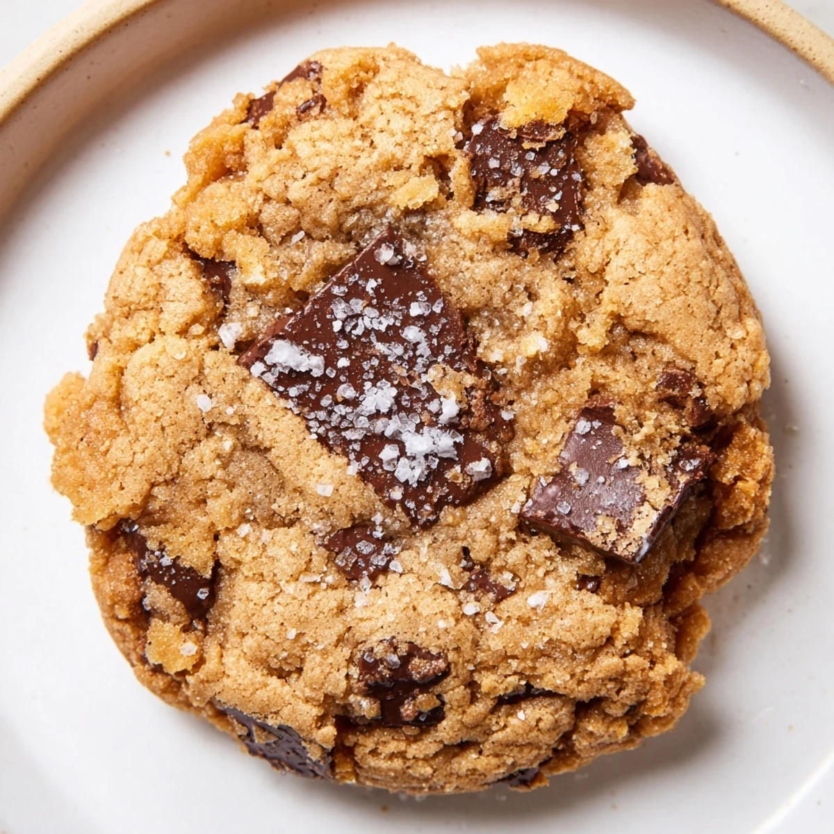 A close-up of a stack of Miso Brown Butter Cookies, ready to be enjoyed with a glass of milk.