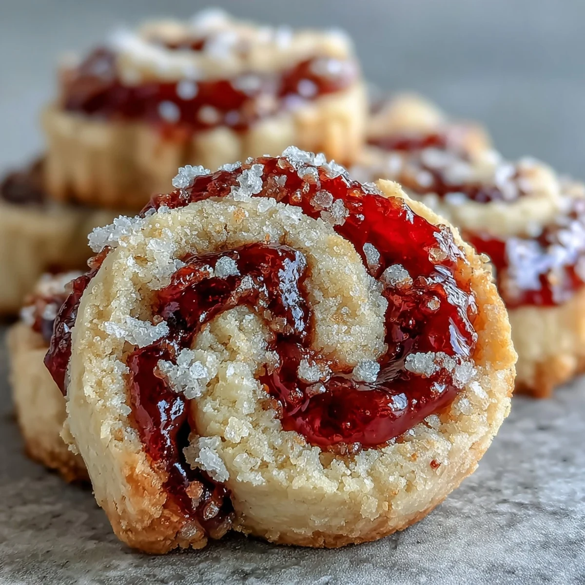 A platter of tender Raspberry Swirl Shortbread Cookies dusted with sugar pairs perfectly with an afternoon cup of tea.