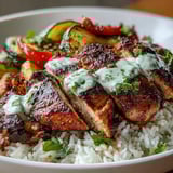 Blackened Chicken Bowl Lime Crema