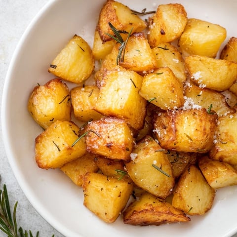 Golden, crispy Beef Tallow Roasted Potatoes offer a savory aroma, perfect alongside a roast chicken dinner.