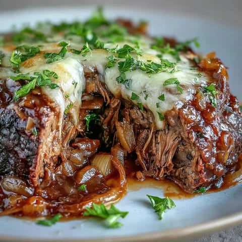 Savory Crock Pot French Onion Pot Roast