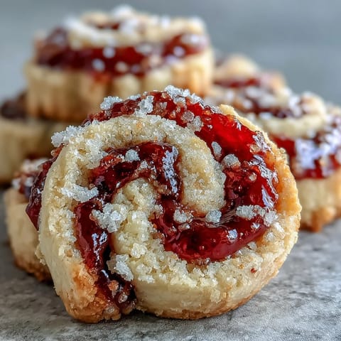 A platter of tender Raspberry Swirl Shortbread Cookies dusted with sugar pairs perfectly with an afternoon cup of tea.