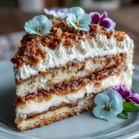 Spring naked cake with edible flowers and lemon curd, featuring vibrant blossoms and a soft, creamy filling.