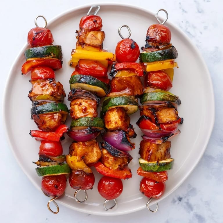 Enjoy the visually appealing Chicken and Veggie Skewers with tender chicken, ideal for a gluten-free meal.