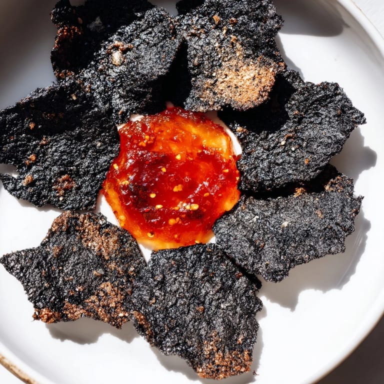 Beautifully arranged, this image shows the finished The Volcanic Flow ready to serve.