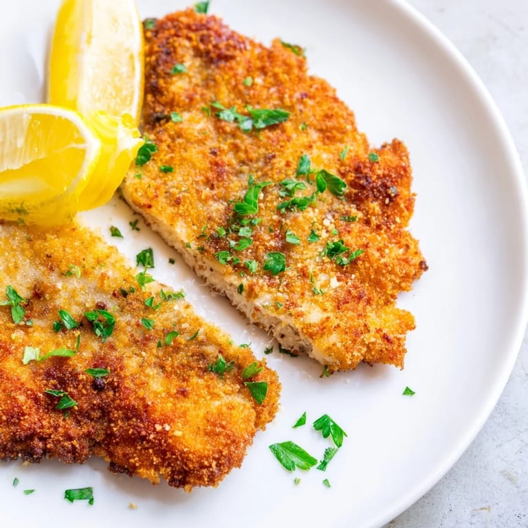 Imagine tender, breaded German Schnitzel, fried just right until it's perfectly crispy and delicious.