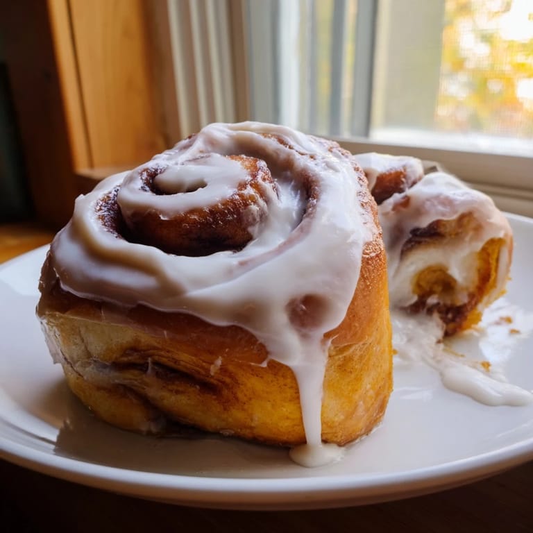 Soft, pillowy Pumpkin Cinnamon Rolls dusted with cinnamon sugar, steaming gently on a cooling rack with a jar of frosting nearby.