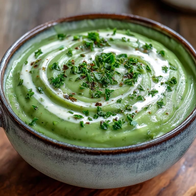Velvety smooth Creamy Vegetable Soup shows visible specks of herbs, steaming gently in a rustic ceramic mug for cozy lunches.