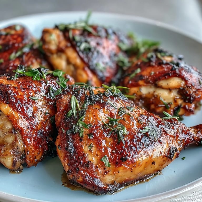 Savory herb-marinated chicken and colorful root vegetables roasted together for a hearty, one-pan dinner with crispy skin and tender veggies.  
