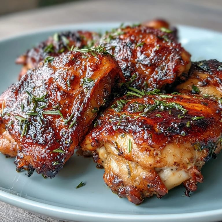 Easy sheet pan chicken dinner with juicy herb-seasoned thighs and a medley of carrots, parsnips, and sweet potatoes, garnished with fresh parsley.