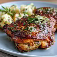 Lemon Herb Roasted Chicken with Baby Potatoes - golden chicken and tender potatoes roasted to perfection with fresh herbs and lemon zest.  